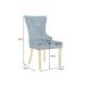 Seturi scaune, HoReCa - Set 2 scaune Stil Baroc, Catifea, Albastru Petrol, Metal, Auriu, Castle