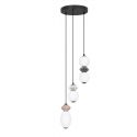 Lustra LED suspendata decorativa ceramica mocha, gri, alb, PALLINA 3L