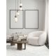 Pendule, Lustre suspendate - Lustra LED suspendata decorativa ceramica mocha, gri, alb, PALLINA 3L