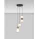 Pendule, Lustre suspendate - Lustra LED suspendata decorativa ceramica mocha, gri, alb, PALLINA 3L
