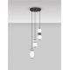 Pendule, Lustre suspendate - Lustra LED suspendata decorativa ceramica mocha, gri, alb, PALLINA 3L