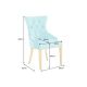 Seturi scaune, HoReCa - Set 2 scaune Stil Baroc, Catifea, Albastru Deschis, Metal, Auriu, Castle