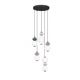 Pendule, Lustre suspendate - Lustra LED suspendata decorativa ceramica mocha, gri, alb, PALLINA 5L