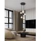 Pendule, Lustre suspendate - Lustra LED suspendata decorativa ceramica mocha, gri, alb, PALLINA 5L