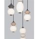 Pendule, Lustre suspendate - Lustra LED suspendata decorativa ceramica mocha, gri, alb, PALLINA 5L