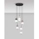Pendule, Lustre suspendate - Lustra LED suspendata decorativa ceramica mocha, gri, alb, PALLINA 5L