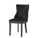 Seturi scaune, HoReCa - Set 2 scaune Stil Baroc, Catifea, Lemn, Negru, CASTLE DELUXE