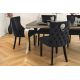 Seturi scaune, HoReCa - Set 2 scaune Stil Baroc, Catifea, Lemn, Negru, CASTLE DELUXE