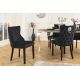 Seturi scaune, HoReCa - Set 2 scaune Stil Baroc, Catifea, Lemn, Negru, CASTLE DELUXE