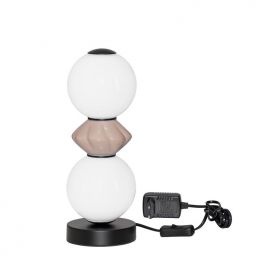 Veioze - Veioza LED decorativa ceramica mocha, alb, PALLINA