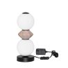 Veioza LED decorativa ceramica mocha, alb, PALLINA