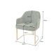 Seturi scaune, HoReCa - Set 2 scaune, Stofa Chenila, Verde inchis, Metal, Auriu, EXTRAVAGANCIA