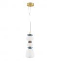 Pendul LED decorativ ceramic maro, albastru, alb, PALO II