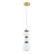Pendul LED decorativ ceramic maro, albastru, alb, PALO II