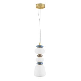 Pendule, Lustre suspendate - Pendul LED decorativ ceramic maro, albastru, alb, PALO II