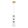 Pendul LED decorativ ceramic maro, albastru, alb, PALO II