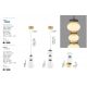 Pendule, Lustre suspendate - Pendul LED decorativ ceramic maro, albastru, alb, PALO II