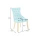 Seturi scaune, HoReCa - Set 2 scaune Stil Baroc, Catifea, Albastru Deschis, Metal, Auriu, Castle