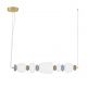 Lustra LED decorativa ceramic maro, albastru, alb, PALO