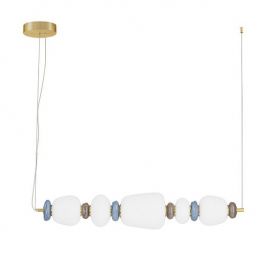 Pendule, Lustre suspendate - Lustra LED decorativa ceramic maro, albastru, alb, PALO