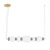 Lustra LED decorativa ceramic maro, albastru, alb, PALO