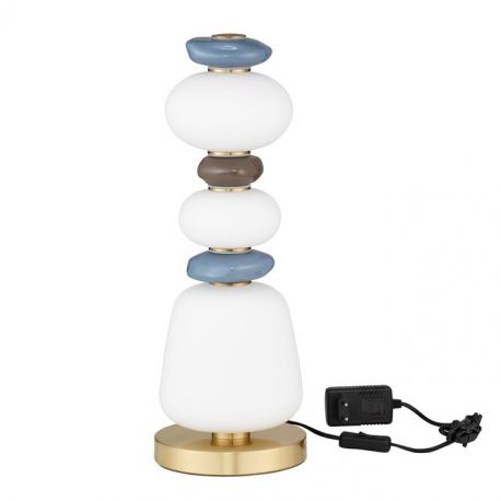 Veioze - Veioza LED decorativa ceramica maro, albastru, alb, PALO