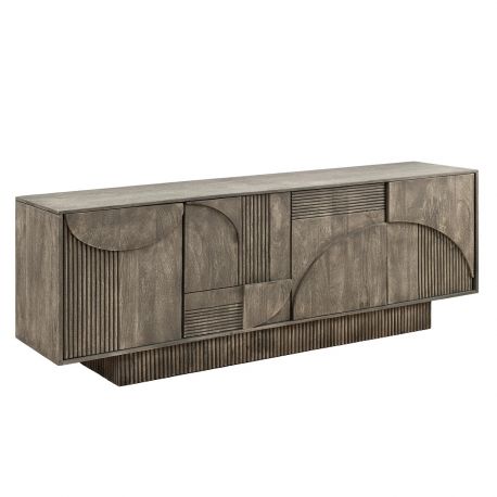 Comode - Comoda cu model optic 3D, Lemn, ART DECO 170cm