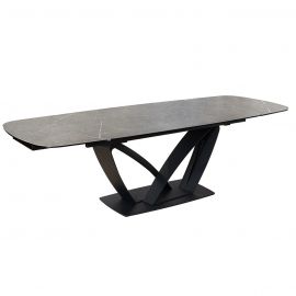 Masa Extensibila cu Blat Ceramic, Grafit, PAPILLON 180-220-260cm