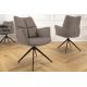 Scaune - Scaun pivotant modern, Piele Naturala, Maro, PAPILLON