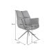 Scaune - Scaun pivotant modern, Piele Naturala, Negru, PAPILLON