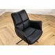 Scaune - Scaun pivotant modern, Piele Naturala, Negru, PAPILLON