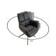 Scaune - Scaun pivotant modern, Piele Naturala, Negru, PAPILLON