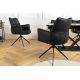 Scaune - Scaun pivotant modern, Piele Naturala, Negru, PAPILLON