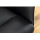 Scaune - Scaun pivotant modern, Piele Naturala, Negru, PAPILLON