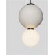 Pendule, Lustre suspendate - Pendul LED decorativ portelan gri, sticla alb, NOESIS
