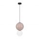 Pendule, Lustre suspendate - Pendul LED decorativ portelan mocha, sticla alb, NOESIS