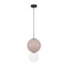 Pendul LED decorativ portelan mocha, sticla alb, NOESIS