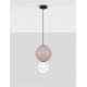 Pendule, Lustre suspendate - Pendul LED decorativ portelan mocha, sticla alb, NOESIS