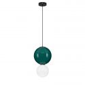 Pendul LED decorativ portelan jasper, sticla alb, NOESIS