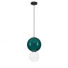 Pendul LED decorativ portelan jasper, sticla alb, NOESIS