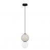 Pendul LED decorativ portelan gri deschis, sticla alb, NOESIS
