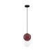 Pendule, Lustre suspendate - Pendul LED decorativ portelan bordeaux, sticla alb, NOESIS