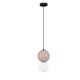 Pendule, Lustre suspendate - Pendul LED decorativ portelan mocha, sticla alb, NOESIS