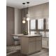 Pendule, Lustre suspendate - Pendul LED decorativ portelan mocha, sticla alb, NOESIS