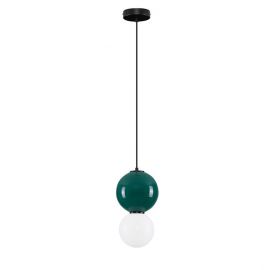 Pendule, Lustre suspendate - Pendul LED decorativ portelan jasper, sticla alb, NOESIS