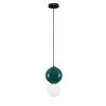 Pendul LED decorativ portelan jasper, sticla alb, NOESIS