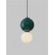 Pendule, Lustre suspendate - Pendul LED decorativ portelan jasper, sticla alb, NOESIS