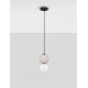 Pendule, Lustre suspendate - Pendul LED decorativ portelan gri deschis, sticla alb, NOESIS