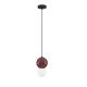 Pendul LED decorativ portelan bordeaux, sticla alb, NOESIS