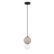 Pendul LED decorativ portelan mocha, sticla alb, NOESIS